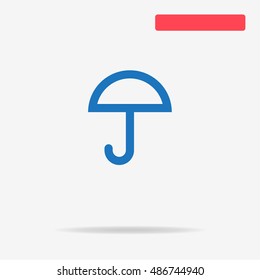 Umbrella icon. Vector concept illustration for design.