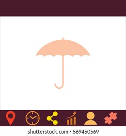 Umbrella  icon. Vector design. 