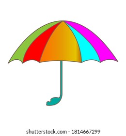 Ilustración del diseño del vector del icono de la sombrilla