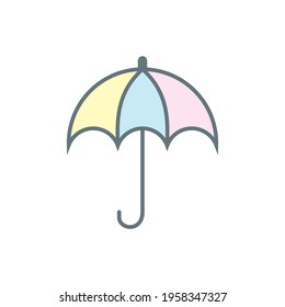 Icono de paraguas plantillas de diseño vectorial aisladas en fondo blanco