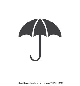 Umbrella icon vector, filled flat sign, solid pictogram isolated on white. Symbol, logo illustration. Pixel perfect