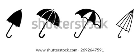 Umbrella icon. Vector filled and line icon