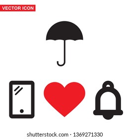umbrella Icon vector flat design