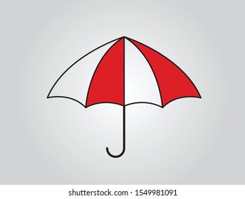 umbrella Icon vector flat design
