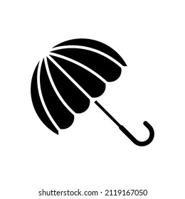 Diseño plano vectorial del icono de los paraguas