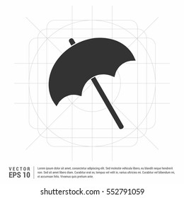 umbrella Icon vector flat design

