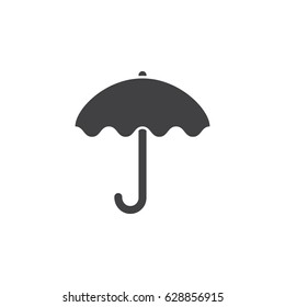umbrella Icon vector flat design on the white background