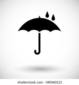 Umbrella icon vector. Flat icon isolated on the white background. Vector illustration.