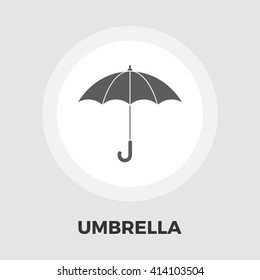 Umbrella icon vector. Flat icon isolated on the white background. Editable EPS file. Vector illustration.