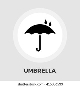 Umbrella icon vector. Flat icon isolated on the white background. Editable EPS file. Vector illustration.