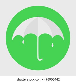 Umbrella icon vector. Flat icon isolated on the white background. Vector illustration.