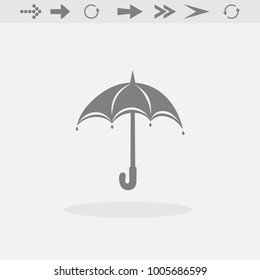 Umbrella icon. Vector flat icon for website.