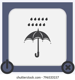 Umbrella icon. Vector flat icon for website.