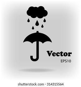 Umbrella icon, vector illustration
