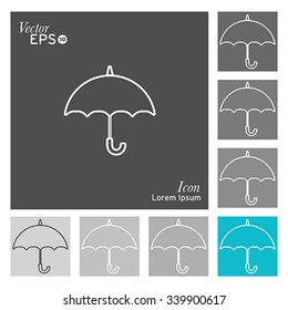 Umbrella icon - vector, illustration.