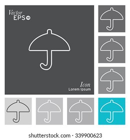 Umbrella icon - vector, illustration.