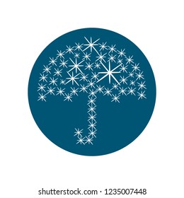 Umbrella icon, vector illustration. Flat design style.