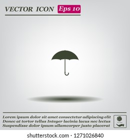 Umbrella icon, vector illustration. Flat design style