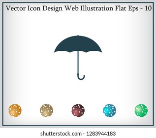 Umbrella icon, vector illustration. Flat design style
