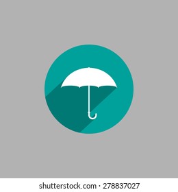 Umbrella icon, vector illustration. Flat design style