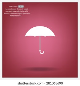 Umbrella icon, vector illustration. Flat design style