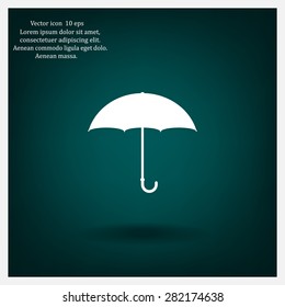 Umbrella icon, vector illustration. Flat design style