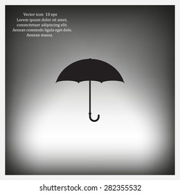 Umbrella icon, vector illustration. Flat design style