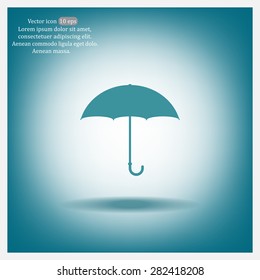 Umbrella icon, vector illustration. Flat design style