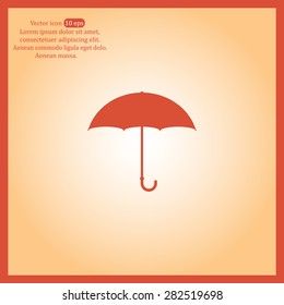 Umbrella icon, vector illustration. Flat design style