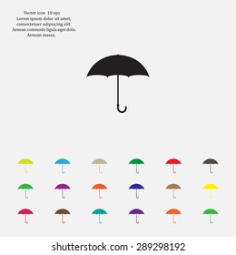 Umbrella icon, vector illustration. Flat design style