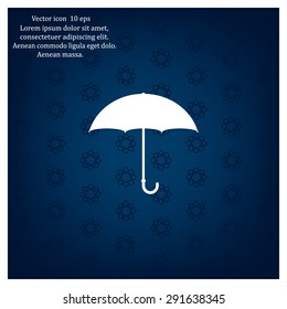 Umbrella icon, vector illustration. Flat design style