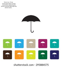 Umbrella icon, vector illustration. Flat design style