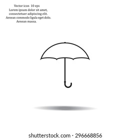 Umbrella icon, vector illustration. Flat design style