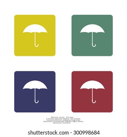 Umbrella icon, vector illustration. Flat design style