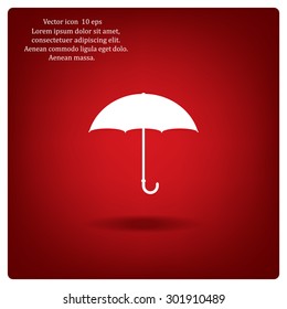 Umbrella icon, vector illustration. Flat design style