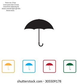 Umbrella icon, vector illustration. Flat design style