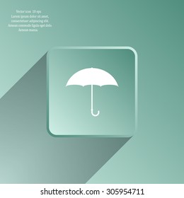 Umbrella icon, vector illustration. Flat design style