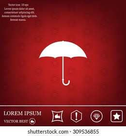 Umbrella icon, vector illustration. Flat design style