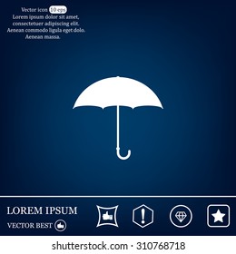 Umbrella icon, vector illustration. Flat design style