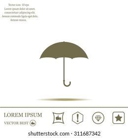 Umbrella icon, vector illustration. Flat design style
