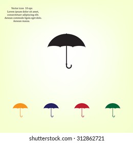 Umbrella icon, vector illustration. Flat design style
