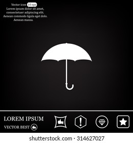 Umbrella icon, vector illustration. Flat design style