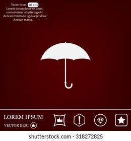 Umbrella icon, vector illustration. Flat design style