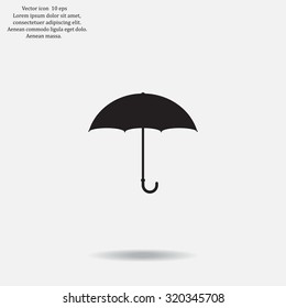 Umbrella icon, vector illustration. Flat design style