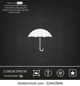 Umbrella icon, vector illustration. Flat design style