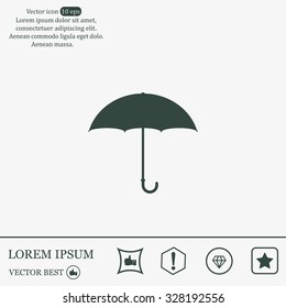 Umbrella icon, vector illustration. Flat design style