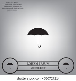 Umbrella icon, vector illustration. Flat design style