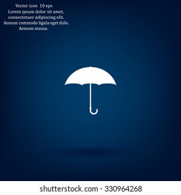 Umbrella icon, vector illustration. Flat design style