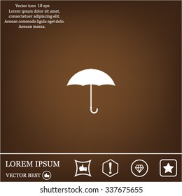 Umbrella icon, vector illustration. Flat design style