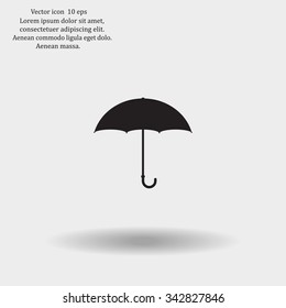 Umbrella icon, vector illustration. Flat design style